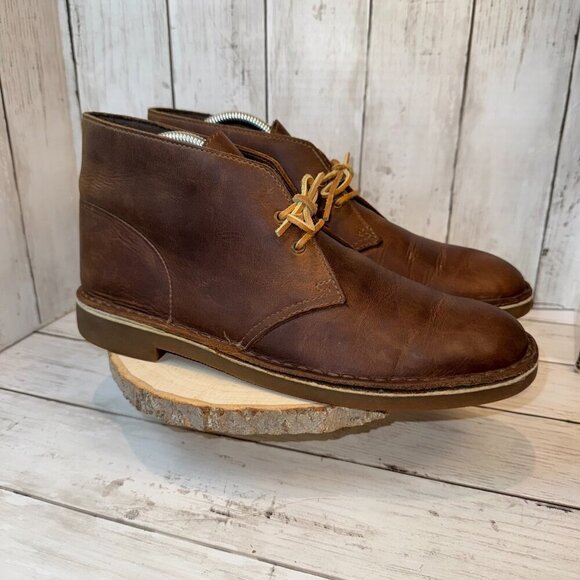Clarks Other - Clarks Bushacre 2 Men's Size 10 Brown Leather Desert Chukka Ankle Boot